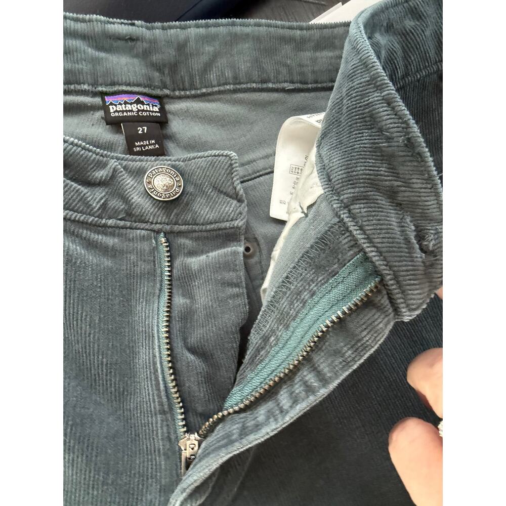 Patagonia Womens Fitted Corduroy Pants Organic Cotton Gray Blue Size 27 - Picture 4 of 9